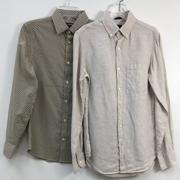 J.Crew/Express Mens Button Down Long Sleeve Dress Shirt Bundle Size XS EXCELLENT
